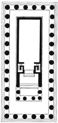 Plan of the Temple of Athena in Paestum