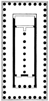 Plan of the Temple of Hera I in Paestum