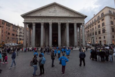 The façade of the Pantheon
