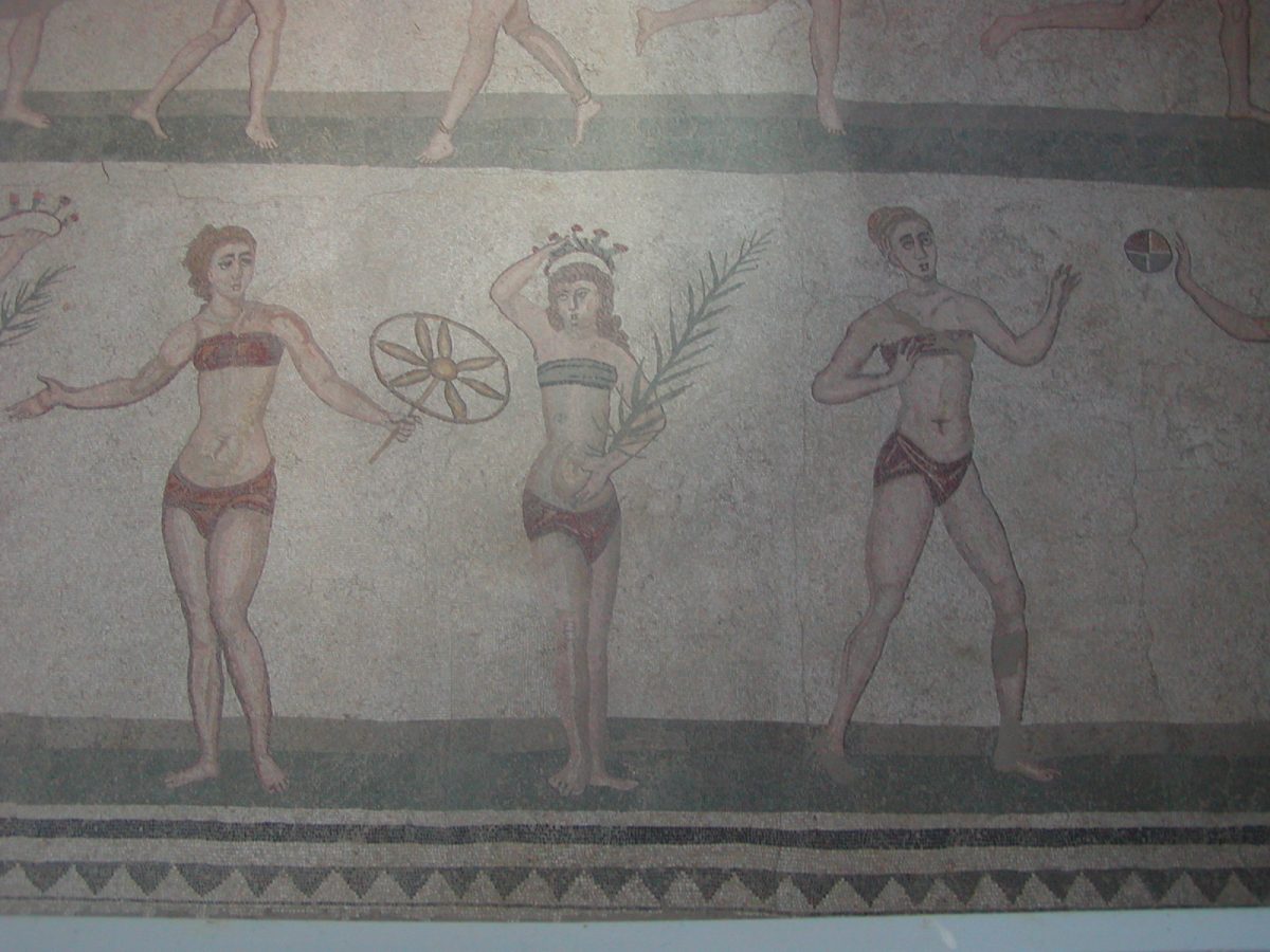 Villa Romana del Casale - The famous Girls in Bikini mosaic