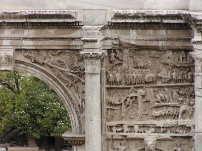 Arch of Septimius Severus - the siege of Ctesiphon and the defeat of the Parthians