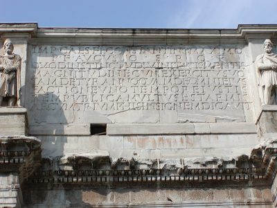 The inscription on the Arch of Constantine