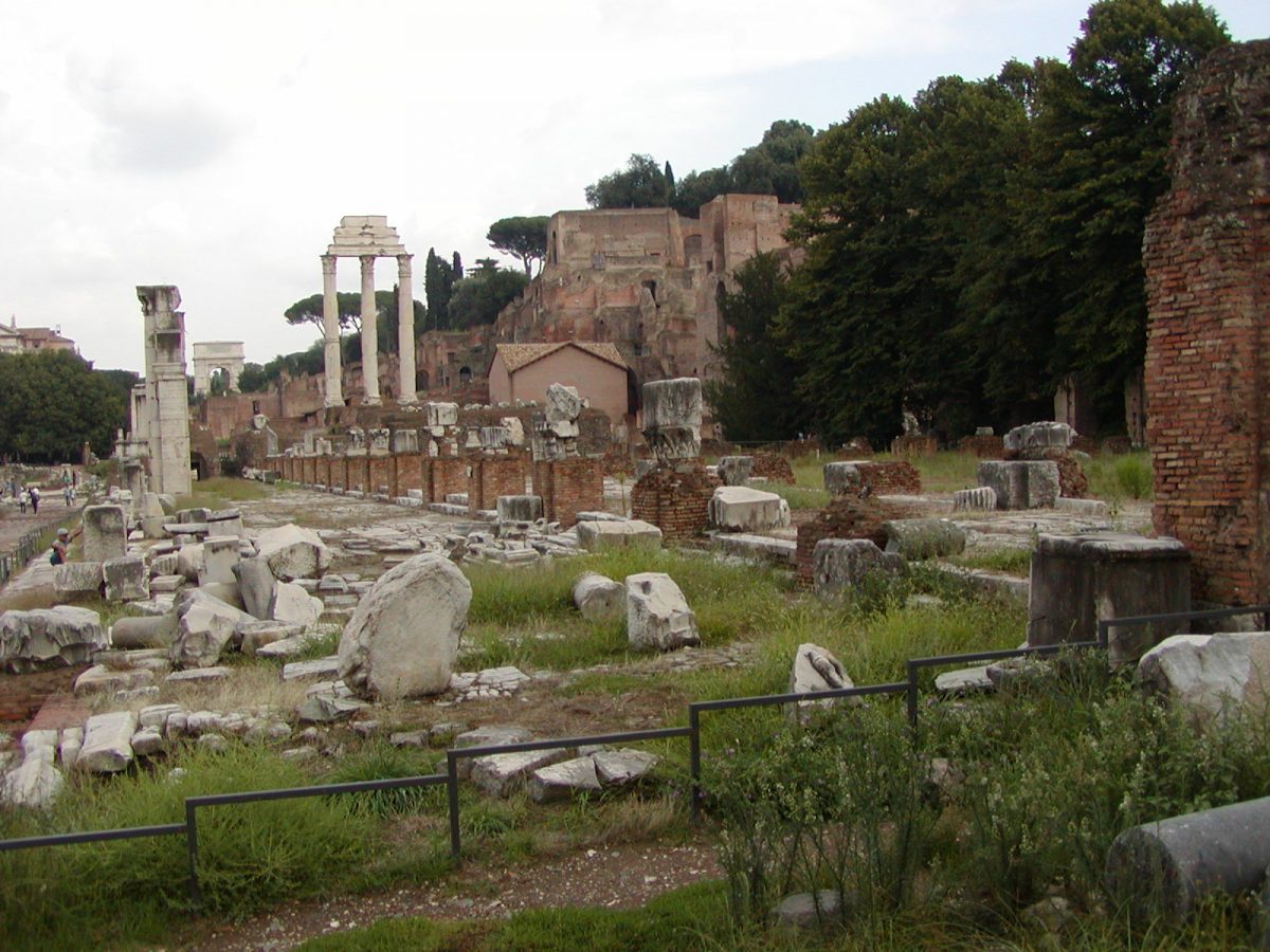 The remains of the Basilica Julia in the Forum Romanum