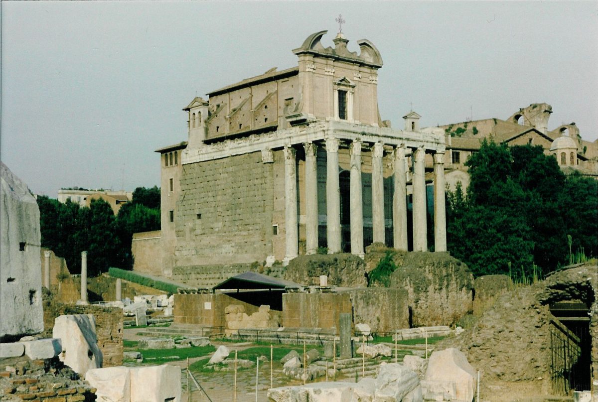 The Temple of Antoninus and Faustina in the Forum Romanum