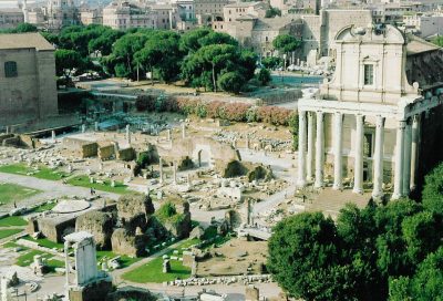 View of the Forum Romanum from the Palatine Hill - 1992-08-17-037