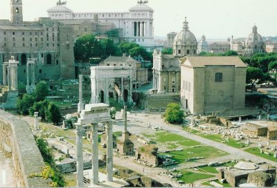 View of the Forum Romanum seen from the Palatine hill